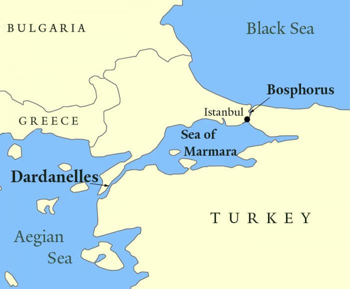 Bosphorus Itsasartea Mapa - Bosphorus Mapa Istanbul (Turkia)